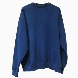 Fruit of the Loom Basic Fleece Crew neck Sweatshirt Tagless Men's XL Blue